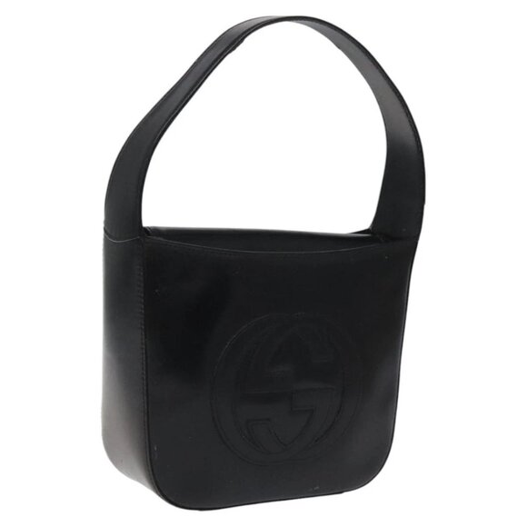 GUCCI Hand Bag Leather Black Auth ep7516 - Picture 2 of 14